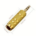 2Pcs Heavy-Duty Gold Plated Audio Adapter Connectors - Professional Dual Channel (Stereo) Adapter With Male To Female & Female To Male - Compatible With Guitar, Amplifier, Mixer, Headphones - For Live Sound, Studio, Home Theater - Durable Construction, Studio Equipment, Textured Grip Design, Highquality Connectors, Sound Engineers, Live Sound Setup, Compact Design, Sturdy Build, Sound Technicians - Image 4