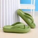Wholesale Women'S Soft Sole Slides - Eva Flip-Flops With Thick Cushioned Insoles, All-Season Indoor/Outdoor Beach Slippers In Beige, White, Yellow, Pink, Black, Orange, Light Green, And Light Blue, Indoor Slippers | Stylish Slippers | Eva Material - Image 10