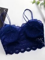 Contrast Lace Wireless Bra, Comfy & Breathable Scallop Trim Everyday Bra, Women'S Lingerie & Underwear - Image 8