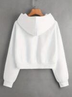 Solid Drawstring Hoodies, Casual Long Sleeve Versatile Sweatshirt, Women'S Clothing - Image 10