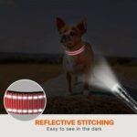 Mitooe 1Pc Reflective Dog Collar With Safety Locking Buckle, Adjustable Soft Neoprene Padded, Breathable Nylon, Striped Pattern, Polyester Material For Small To Large Dogs - Image 10
