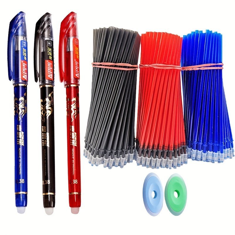 product-Fancyalgo-VirtualModelMatting-6b800df929511d26fcd74cb901e3ca38.jpg 20/25 Neutral Erasable Pens School Blue/Black/Red Ink Ballpoint Pen Stationery Writing Supplies Office Students - Image 1