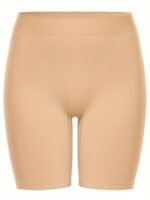 Plus Size Sexy Shapewear Bottoms, Women'S Plus Solid Seamless Tummy Control Shapewear Shorts