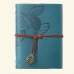 Retro Leaf Leather Loose-Leaf Notebook Strap Portable Travel Record Hand Ledger Learning Stationery - Image 30