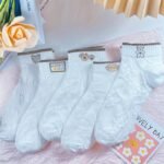 5 Pairs Of Women'S Summer Thin Short Socks, Low-Cut Boat Socks, White Trendy Versatile Cute Ankle Socks. - Image 14