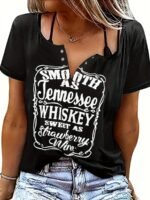 European And American Women'S Plus Size Fashion Casual Vacation T-Shirt Top - Image 2