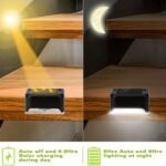 4/12Pcs Solar Powered Outdoor Step Light, Solar Fence Lights, Outdoor Patio Lights, Solar Deck Lights, Solar In-Ground Lights, Solar Powered Fence Stairs Lighting For Fence, Step, Patio, Deck, Backyard, Path - Image 2