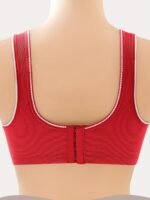 Elegant Women'S Push-Up Bra - Comfortable, Wireless, Full Coverage With Decorative Bow Detail, Non-See-Through Nylon Blend, Ideal For Mature Ladies, Supportive Lingerie|Elegant Balconette Bra|Nylon Blend Fabric - Image 6
