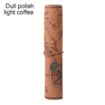 Creative Treasure Map Retro Pencil Case Leather Large Capacity Roll Pencil Bag Embossed Buckle Simple Stationery Box Roll Portable Pencil Drawing Bag Pen Holder - Image 7