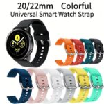 Smartwatch Band, 20/22Mm Silicone Strap With Quick Release Buckle - Compatible With Samsung Galaxy Watch 3/4/5/7, Active 2, S2/S3, Gt, Amazfit Gtr - Colorful Replacement Bracelet For Smartwatches, Smartwatch Accessory|Sleek Watch Strap|Smooth Band Finish