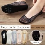 5 Pairs Women'S Invisible Boat Socks - Summer Thin Sole Anti-Slip No-Show Socks With Lace Trim, Breathable & Non-Slip For Casual & Formal Wear, Multi-Color Pack, Formal Sock Pairing