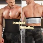 Men'S Sports Performance Belt - Black & Silver, Stretchy Polyester, Machine Washable, Ideal For Fitness Training & Sauna Use, Gym Belt|Stretchy Fabric|Durable Belt, Gym Belt - Image 2
