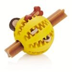 Teddy Puppy Dental Chew Ball For Teeth Cleaning & Plaque Removal - Heavy-Duty Plastic Individually Wrapped Dental Toy With Non-Toxic Chewable Chew Ball, Interlocking Teeth Design & Hanging Loop For Small/Medium/Large Dogs - All Breed Sizes, & Dental Health, Chew Ball For Teeth Cleaning & Mental Stimulation, Durable Chewable Dog Toy With Ergonomic Teeth-Cleaning Holes (No Liquid)