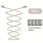 Never Tie Your Shoes Again - 1 Pair Of 100Cm/39.4In Elastic No Tie Shoelaces Fits Fit For Adults & Youngsters, Perfect For Sneakers, Shoe Accessories - Image 4