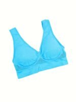 Women'S Seamless Wireless Push-Up Bra With Removable Pads - Medium Support Comfort Bralette Vest, Breathable Mesh & Cut-Out Details, No Underwire For Casual Attire, Strapless Push Up Bra, Sports Bralette, Versatile Fashion, Soft Fabric Construction - Image 10