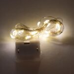 4Pcs/10Pcs Led Fairy Light Battery Powered String Light Silver Wire 201.17 Cm 20 Led Firefly Starry Sky Moon Light Suitable For Diy Wedding, Party, Bedroom, Courtyard, Christmas Atmosphere Light, Cake, Flower Bouquet Decoration - Image 6