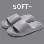 Unisex Casual Eva Slippers, Soft Open Toe Slip-On Flat Heel Sandals, Comfortable All-Season Indoor Home Summer Bath Shoes, Solid Color - Image 6