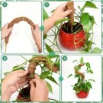 1Pc Diy Shape Plant Climbing Pole, Bendable Coconut Brown Stick, Plant Climbing Rattan Column Gardening Plant Support Rack Artificial Coconut Brown Stick - Image 10