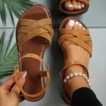 European And American New Large Size Women'S Shoes Ladies Flat Sandals Beach Slippers Summer - Image 2