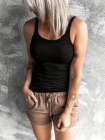 Women'S Casual Crew Neck Tank Top - Solid Color Ribbed, Sleeveless Design, Versatile For Layering Or Standalone Outfits, Spring/Summer/Fall Fashion Essential, Summer Tank Tops - Image 8