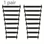 16Pcs No Tie Elastic Shoe Laces For Adults - Black & White Silicone Tieless Laces For Sneakers - Durable, Comfortable, And Hassle-Free Design - Image 5