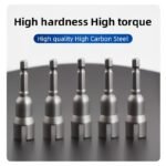 1Pc Electric Tool Slot Electric Screwdriver With 1Pc Butterfly Bolt Socket Wrench, 6.35Mm Hex Socket Conversion Nut - Image 8