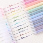 12Colors Notepad Color Gel Pens, Ball Point Pens Fine Point 0.5Mm For Office School