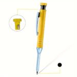 Solid Carpenter Pencil With Refill Lead And Built-In Sharpener For Deep Hole Mechanical Pencil Scribing Marking Woodworking Tool - Image 9