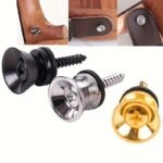 2Pcs Guitar Accessories Folk Guitar Buckle, Electric Guitar Bass Strap Nail, Strap Button, Strap Tail Nail