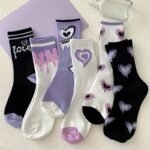 6 Pairs Women'S Fashion Creative Food Print Short Socks - Playful Burger, Donut & Coffee Cup Designs, Vibrant Colors, Soft Breathable Fabric, Machine Washable For Casual Casual Attire, Food Socks, Quirky Outfits, Fun Patterns, Comfortable Fit, Sock Collectors - Image 9