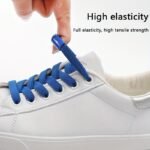 1Pair Women'S Polyester Laces Sneaker Accessories, White No Laces With Buckles - Image 12