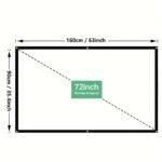 72 84 100 Inch Hd Projection Screen Foldable Anti-Wrinkle Portable Projector Movie Screen For Home Theater Outdoor Indoor Projection Screen, Portable And Foldable Projector Screen - Image 3