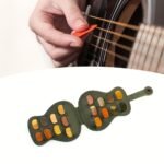1Pc Guitar Pickup Storage Bag, Large Capacity Pu Faux Leather Portable, Musical Instrument Wood Grain Universe Retro Style Musical Instrument Accessories Universal Guitar Pickup Bag Has Texture- Convenient And Durable Pick Storage Box - Image 9