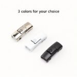 1Pair Women'S Polyester Laces Sneaker Accessories, White No Laces With Buckles - Image 14