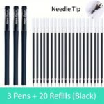 23Pcs Neutral And Ballpoint Pen Set, Black Blue Red Refill Ballpoint Pen Bullet Tip 0.5Mm School And Office Stationery Set, Back To School Kawaii Accessories Stationery - Image 3