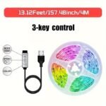 3.28-100Feet/1/30M, 1 Set Of Rgb 5050 Led With Lights, 3-Key Remote Control 5V Usb Led With Flexible Strip Diode Strip, Used For Tv Backlight Room Decoration, Night Light - Image 17