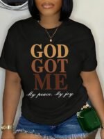 God Happy Printed T-Shirt - Image 2