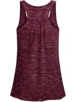 Plus Size Solid Wide Strap Tank Tops, Women'S Plus Slight Stretch Round Neck Basic Tank Tops - Image 8