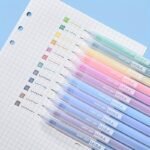 12Pcs 12Pcs Color Gel Pen Set Kawaii Blue 0.5Mm Ballpoint Pen For Journal Cute School Supplies Stationery Office Accessories