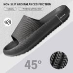 Unisex, Cloudyzz Unisex Cozislides Slip-On Slippers - Soft Eva Non-Slip Indoor/Outdoor House Shoes, Lightweight Cushioned Comfort For All Seasons, 7 Color Options (Beige, Blue, Black & More), Cute Slippers, Allseason Footwear, Ribbed Texture Design, Durable Slipresistant - Image 4
