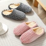 Women'S Indoor Plush Lined Flat Slippers, Warm & Comfy Closed Toe Slides Shoes, House Non-Slip Shoes - Image 8