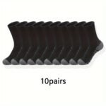 Men'S Black, White, And Gray Striped Casual Sports Socks Available In 6, 10, Or 30 Pairs For All Seasons. - Image 6