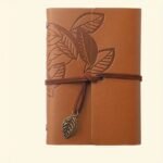 Retro Leaf Leather Loose-Leaf Notebook Strap Portable Travel Record Hand Ledger Learning Stationery - Image 13