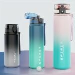 1Pc, 21.98Oz/33.81Oz Gradient Sports Fitness Travel Water Bottle, Portable Drink Cup, Tea Mug, Durable Pc Material, Uncharged, Flip Top, Ideal For Men & Women, Perfect For Summer & Fall, Great Gift For Students, Birthday, Valentine'S, Christmas - Image 4