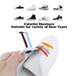 16Pcs/Set Elastic Lazy Silicone Shoelaces, No Tie Up & Easy To Put On Colorful Shoe Laces Suitable For Men & Women - Image 12
