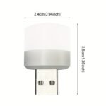 1Pc Usb Mini Night Light, Usb Atmosphere Light, Energy-Saving Light, Usb Light Bulb, Compact Led Bulb, Portable Lighting, Decorative Lamp, Mini Usb Light For Car, Bedroom, Nursery, Bathrooms - Image 4