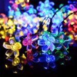 Solarflora Led Solar-Powered Flower String Lights, Multi-Color Plastic Floral Garden Lights, 600Mah Nickel Battery, Button Control, Space-Themed, Non-Removable Photovoltaic Module, Ideal For Wedding Decor - Image 2