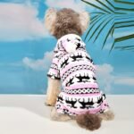 1Pc Pet Christmas Reindeer Graphic Pajamas Hooded Jumpsuit For Puppy, Toy And Small Dog For Stocking Stuffers - Image 14