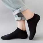 1/5/10/20/30 Pack Of Men'S Spring And Summer Short Socks, Low-Cut Solid Color Black, White, Gray, Moisture-Wicking, Breathable, Invisible Boat Socks, Sweat-Resistant - Image 3