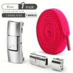 1 Pair Free-Tie Shoelaces Set, 2Pcs Elastic Shoelaces & 2Pcs Shoelaces Buckles For Sneakers Canvas Shoes - Image 25